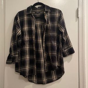 Madewell Black Plaid Shirt